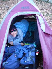 me in tent